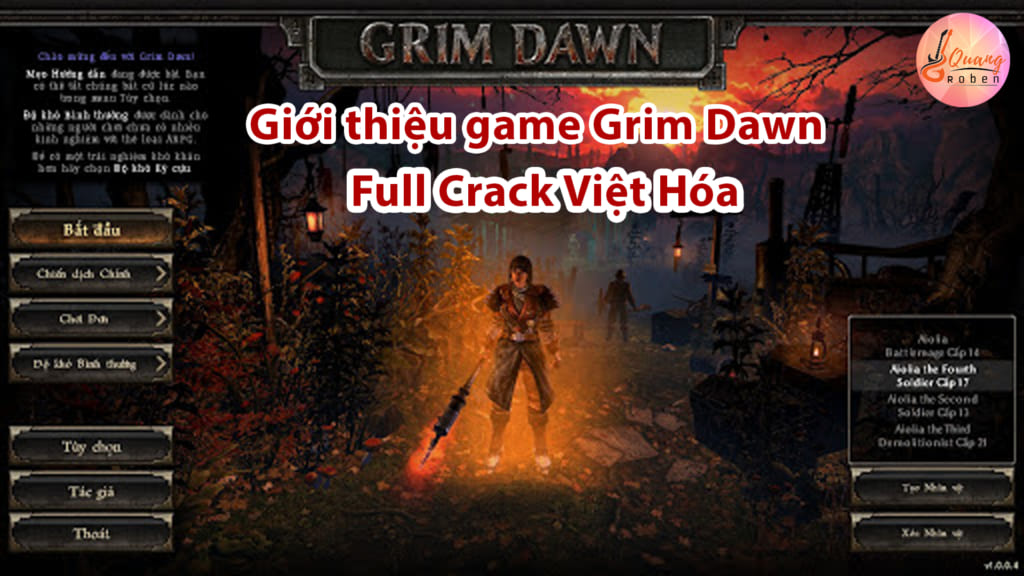 Giới thiệu game Grim Dawn Full Crack Việt Hóa . Grim Dawn là game thuộc thể loại game nhập vai hành động. Trong game bạn bị mắc kẹt trong kỷ nguyên Victoria rất khó thoát ra. Và mọi thứ thật không dễ dàng, bạn phải chiến đấu với người ngoài hành tinh. Chúng sẽ là những con quái vật quen thuộc quấy rối bạn trong cuộc hành trình của mình.Hành động chính của game Grim Dawn Full Crack được phát triển xung quanh thành phố "Ngã tư quỷ", nơi anh hùng của chúng ta xuất hiện như vị cứu tinh người tị nạn. Nhưng làm thế nào anh ta đến đó và điều đó dẫn đến điều đó ? Game Grim Dawn sẽ có một câu trả lời rõ ràng cho bạn .